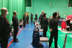 Line Judges stand for National Anthems